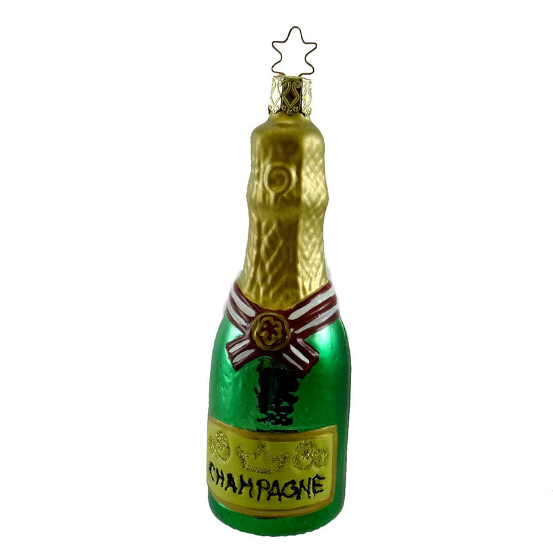 Inge Glas Champagne Blown Glass Ornament Sparkling Wine Party 107806 (19144)