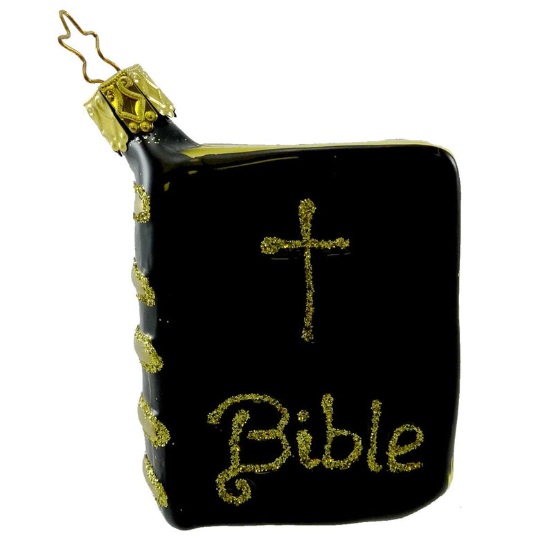 Inge Glas The Bible Blown Glass Ornament Religious Jesus Book 108507 (19205)