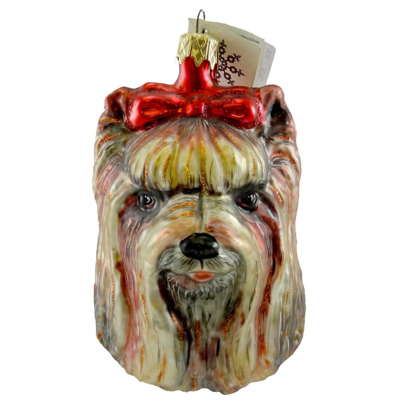 Slavic Treasures Ornament Yorkshire Terrier Blown Glass Ornament Dog Pet 99057A (19424)