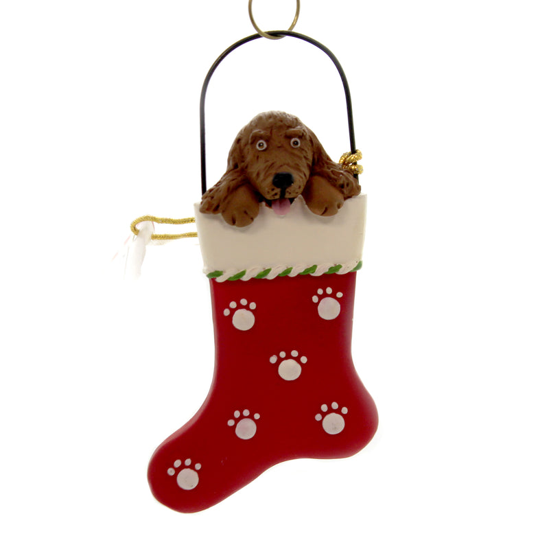 Personalized Ornaments IRISH SETTER Resin Dog Christmas Stocking WW2494