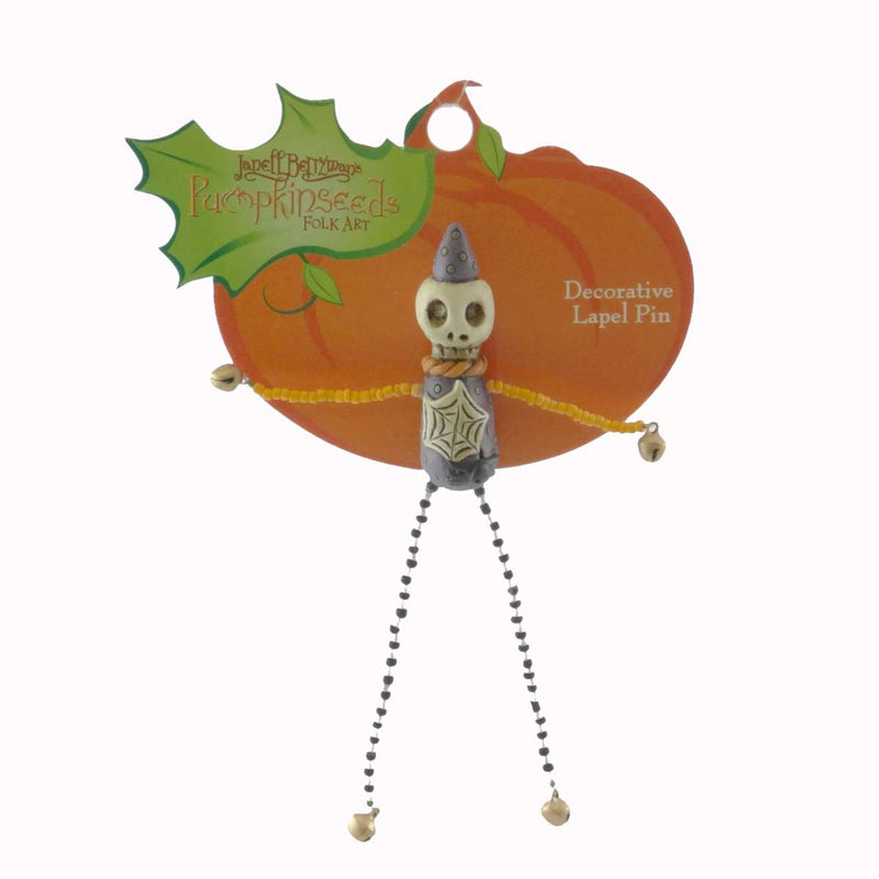 Jewelry Skeleton With Spider Web Pin Resin/Metal Halloween Pumpkinseeds 4010583 (20697)