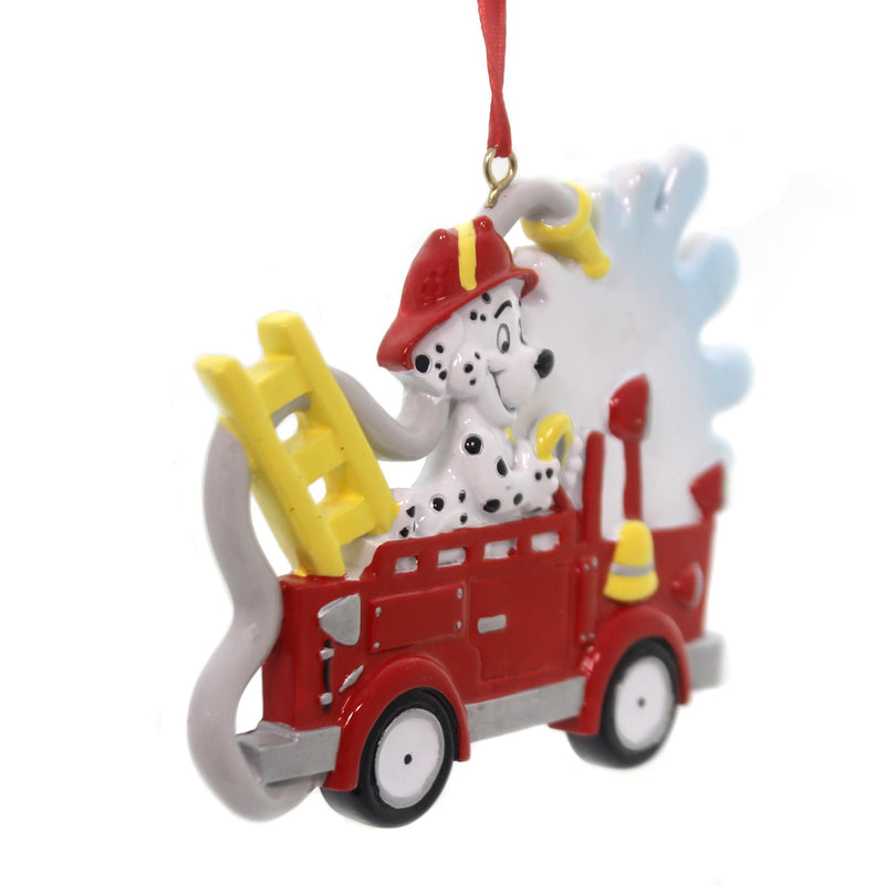 Personalized Ornaments Fire Truck W/ Dalmatian - - SBKGifts.com