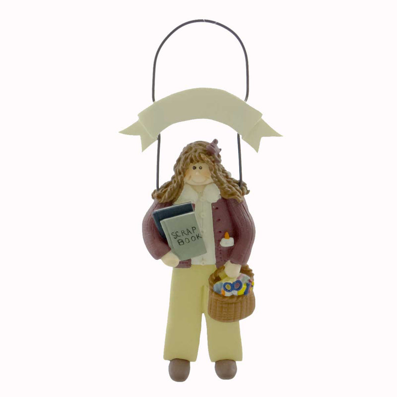 Personalized Ornaments SCRAPBOOK GIRL Resin   Paper Glue WW2407