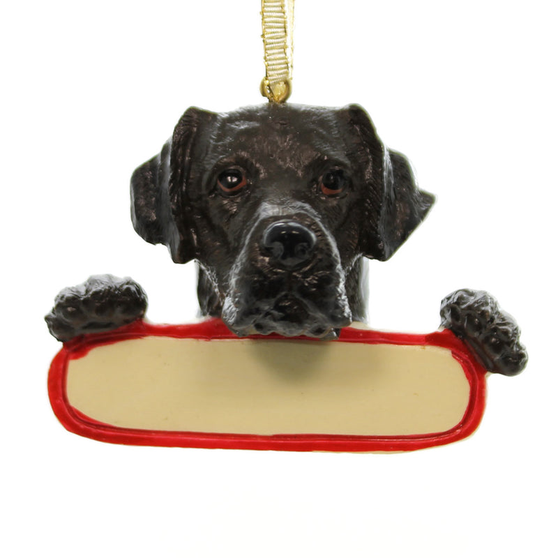Personalized Ornaments CHOCOLATE LAB Polyresin Christmas Puppy Dog 21822