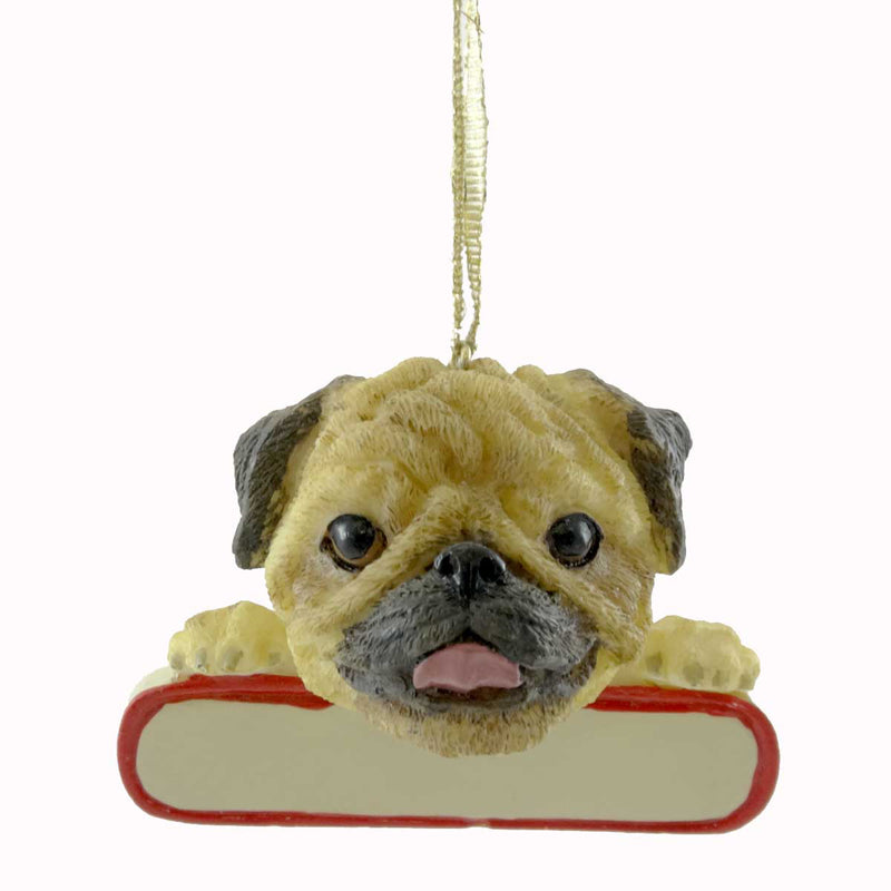 Personalized Ornaments PUG Polyresin Christmas Puppy Dog 21831