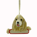 Personalized Ornaments COCKER SPANIEL BLONDE Resin Christmas Puppy Dog 21878A