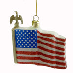 Noble Gems American Flag Blown Glass Ornament Patriotic Eagle Nb0404 (21485)