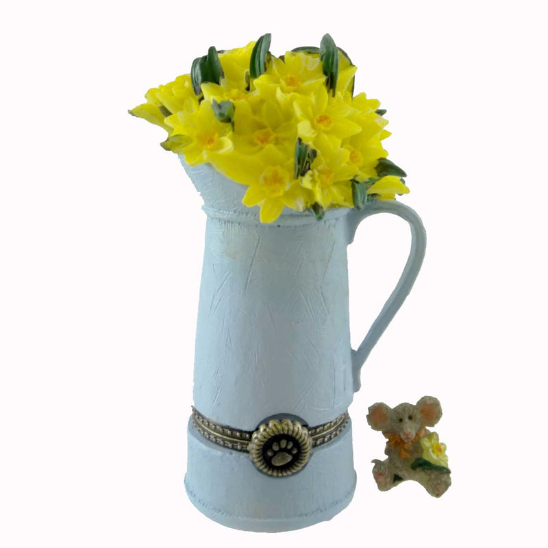 Boyds Bears Resin April's Bouquet Sunny Mcnibble Polyresin Treasure Box 4038002 (21763)