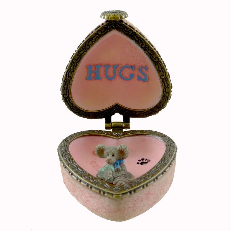 Boyds Bears Resin Candy's Heartbox With Kisses Mcnibble - - SBKGifts.com