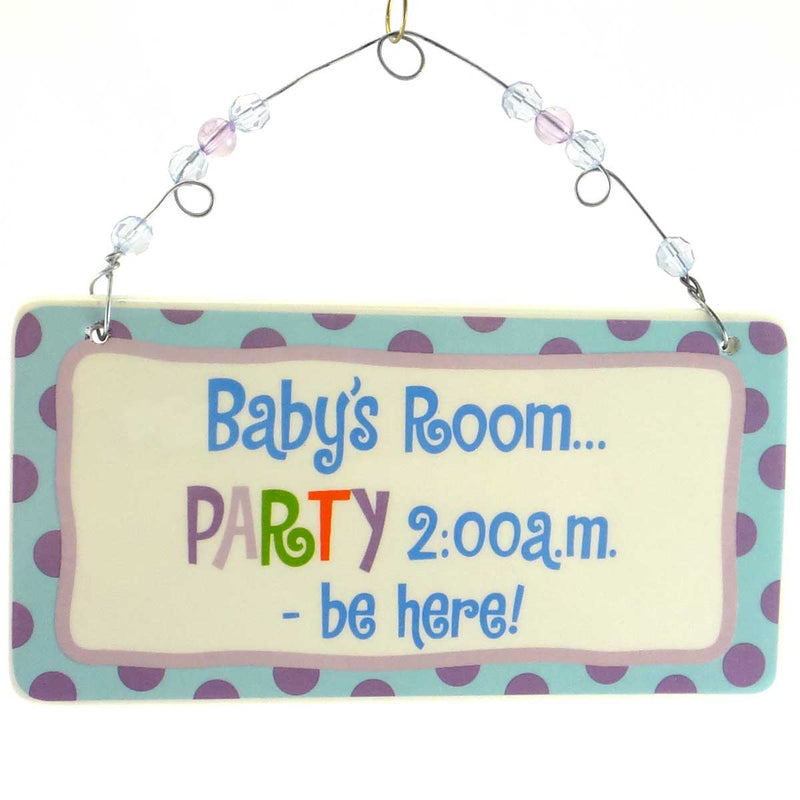 Child Related Baby Babble Plaque Ceramic Sign Blue Baby Room Ek4578 (21860)