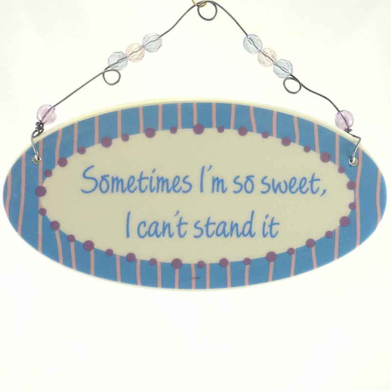 (21864) Child Related Sweet Babble Plaque, 4.75 Inch, Door/Wall Sign Ceramic Ek4576