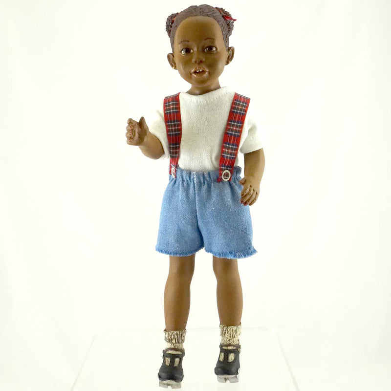 All Gods Children Skating Anika Polyresin African American  Black Doll 2601 (21868)