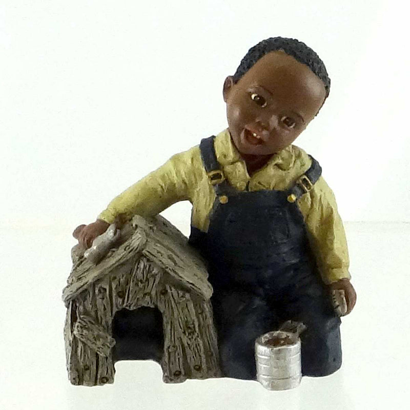 All Gods Children Daylon Polyresin African American Club Boy 1589  ## (21889)