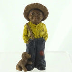 All Gods Children Toby 4.5" Polyresin African American Dog Overalls 1331 (21954)