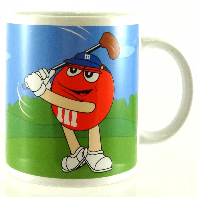 Licensed M & M GOLD/BASEBALL MUG Ceramic Mars Chocolates Sports Coffee MMM9