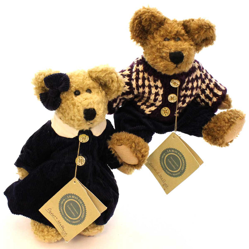 Boyds Bears Plush Devon & Stafford S/2 Fabric Retired Bear Bean Gcc 94859 Gcc (22233)