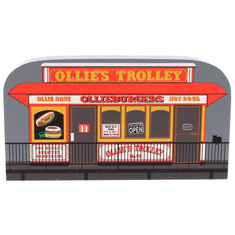 Cats Meow Ollie's Trolley Wood Landmark Cincinnati Food Cstm12866 (22579)