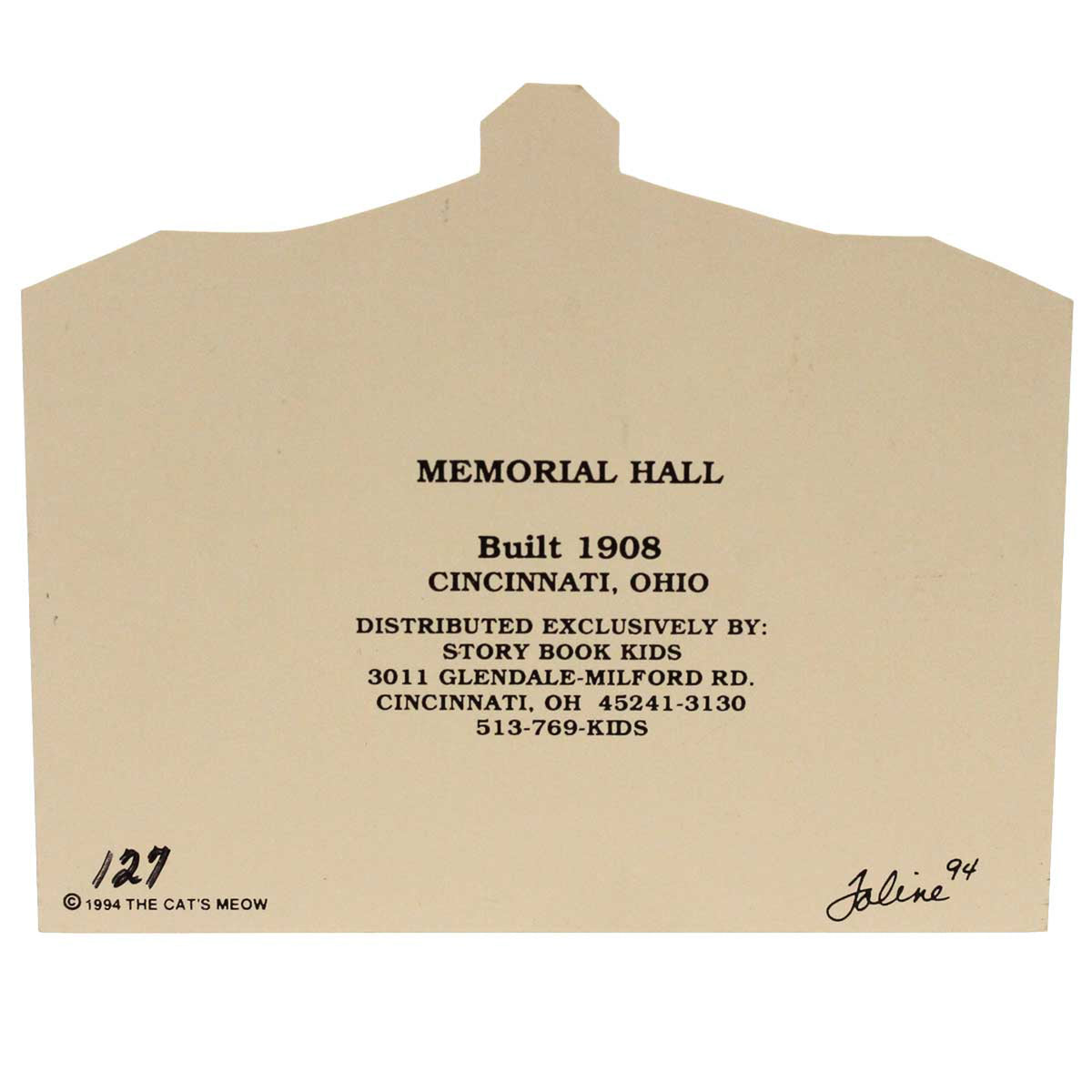 Cats Meow Memorial Hall - - SBKGifts.com