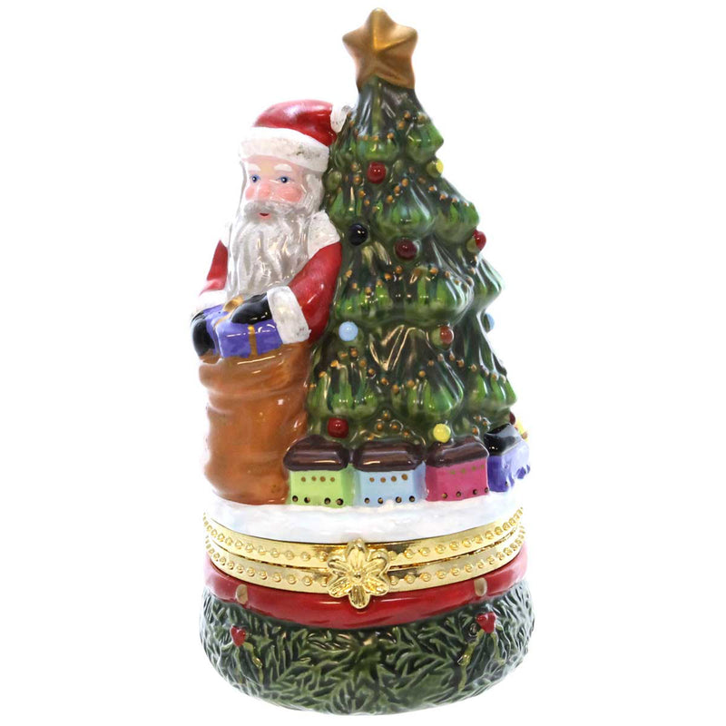 Christopher Radko Last Stop Porcelain Box Porcelain Home Holidays Santa Tree (22814)