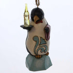 Jim Shore Penguin Waiter Hanging Ornament Polyresin Christmas 4041120 (23226)
