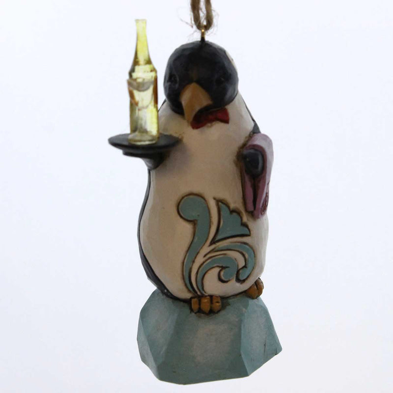 Jim Shore Penguin Waiter Hanging Ornament Polyresin Christmas 4041120 (23226)