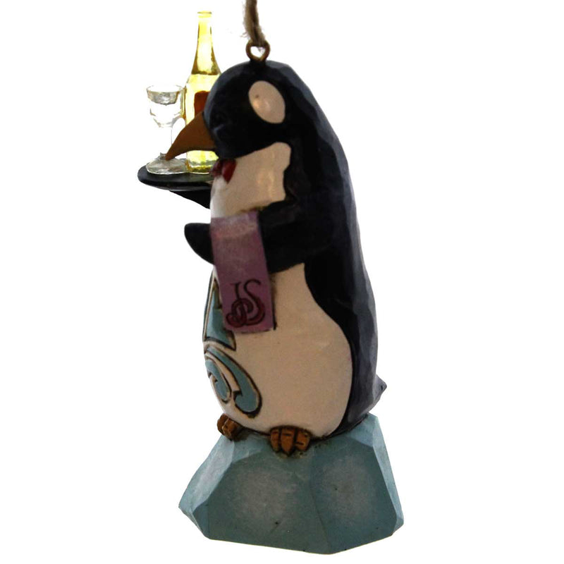 Jim Shore Penguin Waiter Hanging Ornament - - SBKGifts.com
