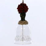 Jim Shore Poinsettia Glass Bell Ornament - - SBKGifts.com