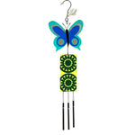 Home & Garden Blue Butterfly Wind Chime Glass Spring Summer Breze 20131223 (23801)