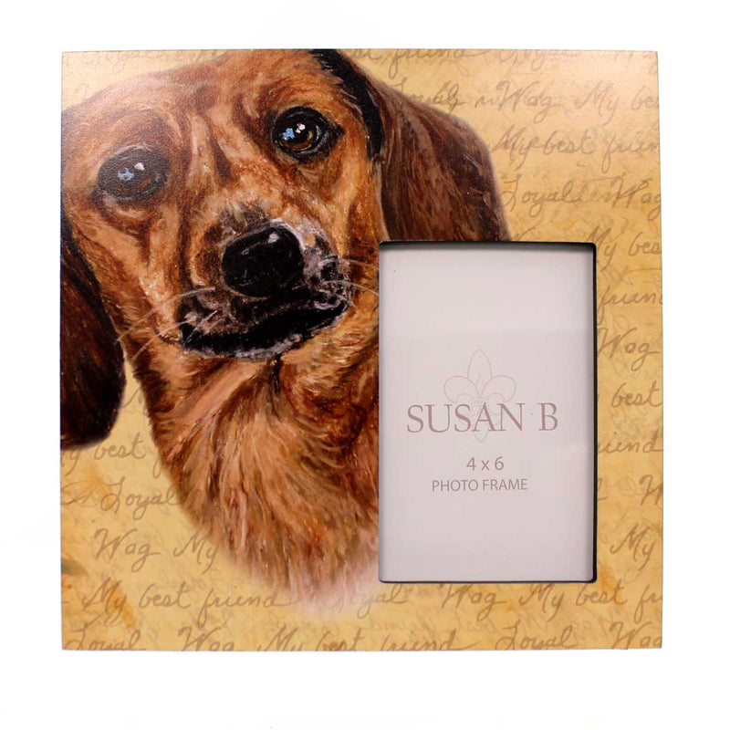 Animal Dachshund Red Frame Wood Dogs Mans Best Friend Gf23r (23935)