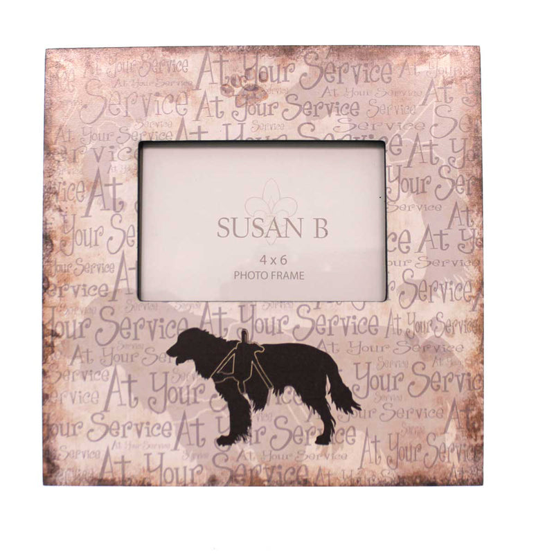 Animal AT YOUR SERVICE FRAME Wood Working Dog Best Friend GF97