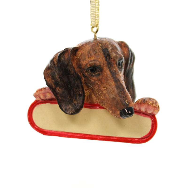 Personalized Ornaments RED DACHSHUND Polyresin Weiner Dog Puppy Christmas 21813