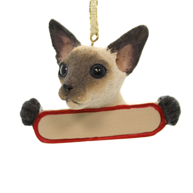 Personalized Ornaments SIAMESE CAT Polyresin Christmas Kitten 2197