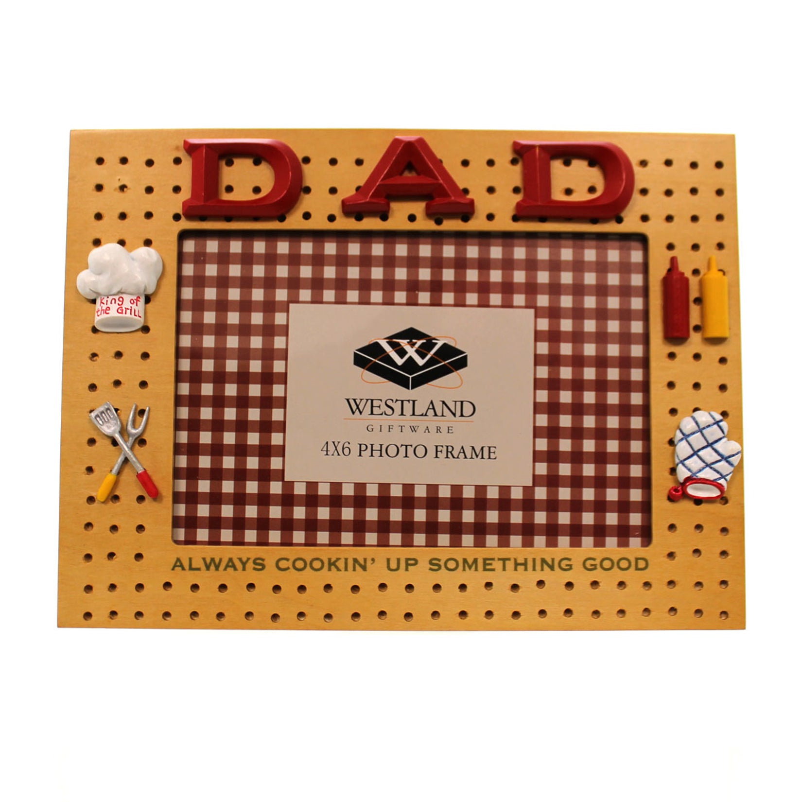 Home & Garden Bbq Dad Picture Frame Plastic Barbeque Grilling Chef ...
