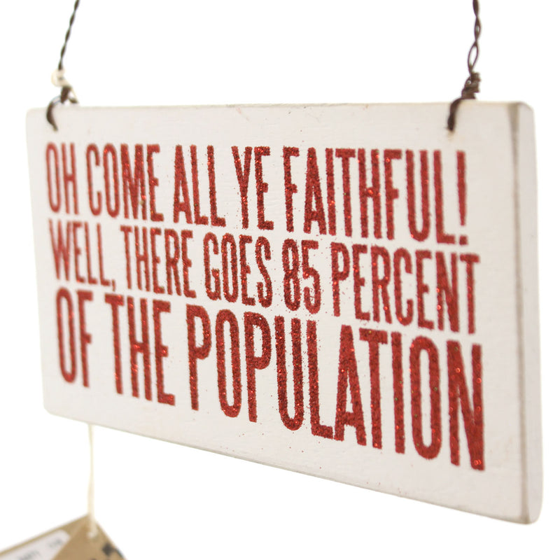 Christmas Oh Come All Ye Faithful Plaque - - SBKGifts.com