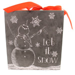 Christmas Let It Snow Chalk Sign Wood Wall Hanging Snowman 23685 (24919)