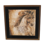 Animal LP HORSE PURE AIR SHADOW BOX Wood 5.5 Inch Square Sign Plaque 3005050651