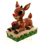 Jim Shore Rudolph With Light Up Nose Polyresin Deluxe Resin Figurine (25386)