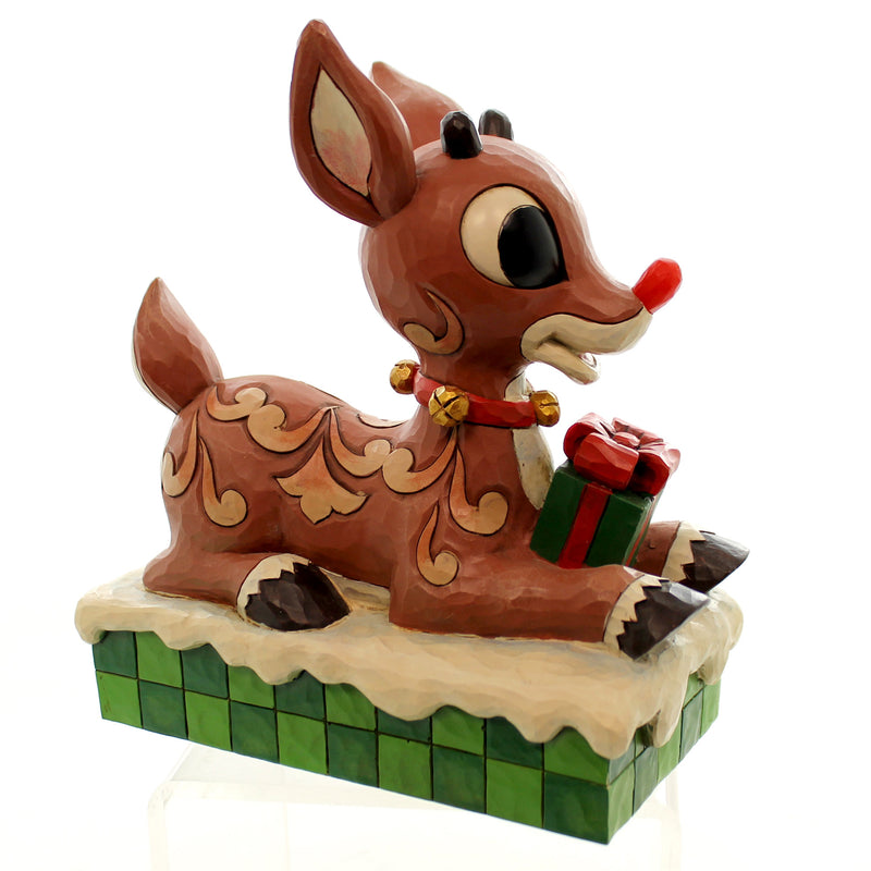 Jim Shore Rudolph With Light Up Nose - - SBKGifts.com