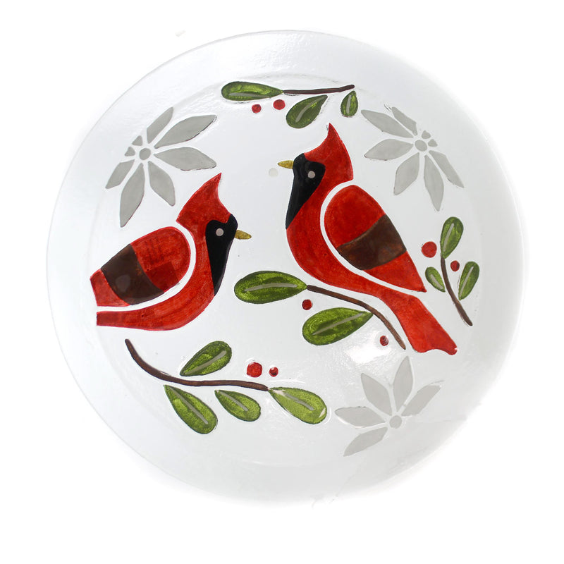 Tabletop Cardinals Serving Bowl Glass Glass Fusion Christmas 2020140269 (25485)