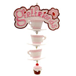 Personalized Ornament GIRLFRIENDS W/THREE COFFE CUPS Resin Holiday A1295