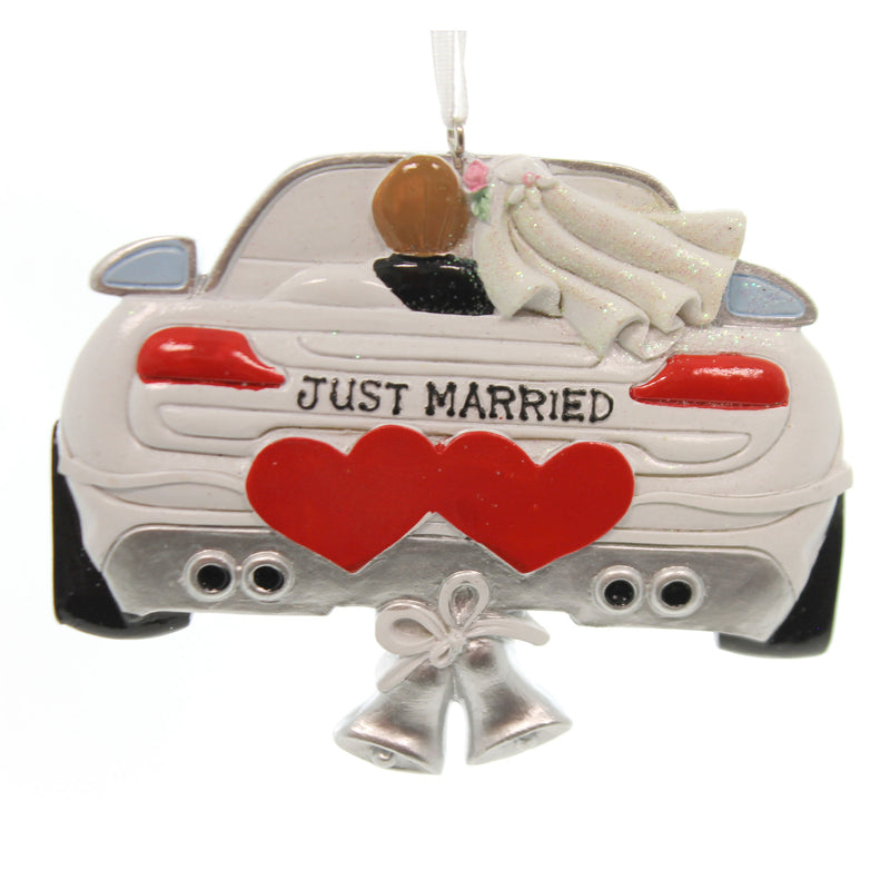 Personalized Ornament Wedding Car Ornament Polyresin Resin Just Married D2226 (25811)
