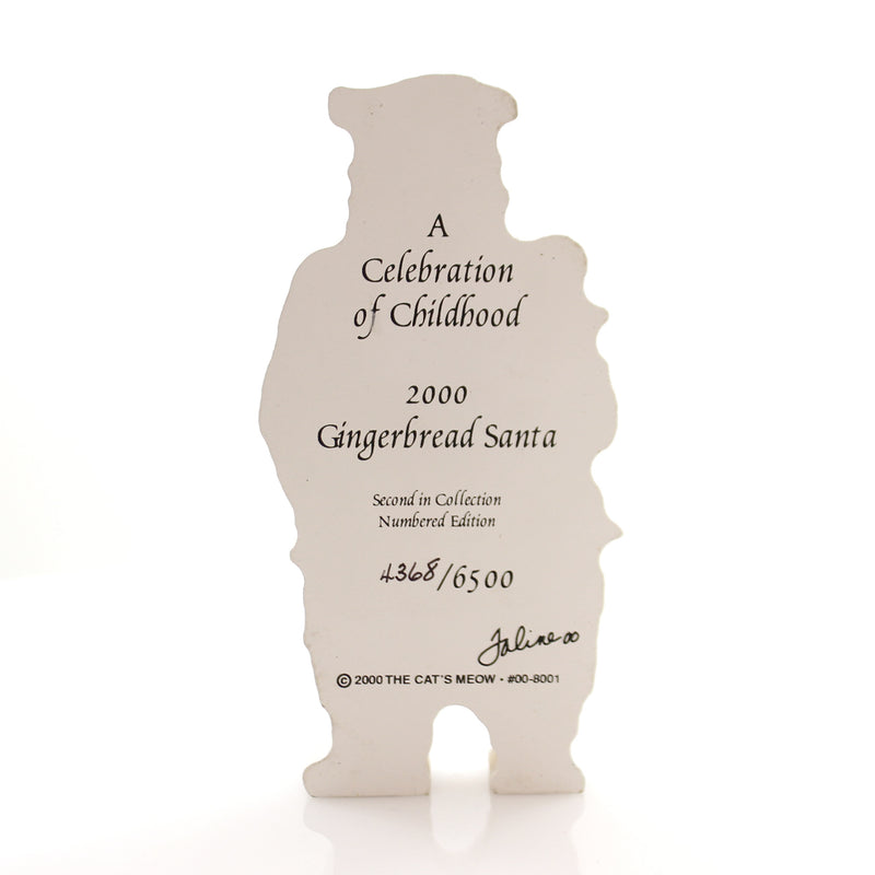 Cats Meow Village 2000 Gingerbread Santa - - SBKGifts.com