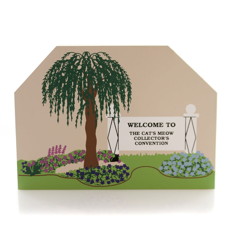 Cats Meow Village Collector Convention Sign Wood Numbered Lmt Ed Wilmington De (27044)