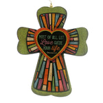 Home Decor Let Love Guilde Wall Cross Wood Religious Life 4054827 (27119)