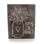 Home Decor Spring Is Here Chalk Sign Wood Flowers Wood Decor 23185 (27198)