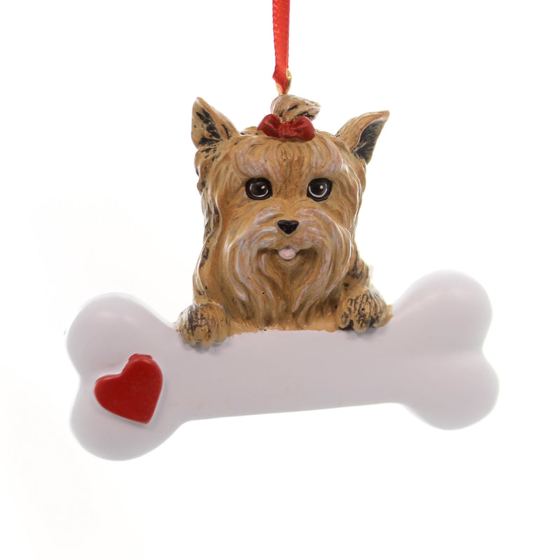 Personalized Ornament Yorkie Polyresin Dog Puppy Active Overprotective 555 (27447)