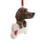Holiday Ornament Chocolate Labrador - - SBKGifts.com