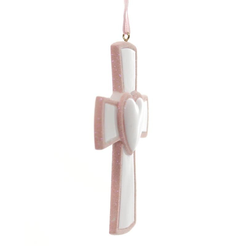 Personalized Ornament Pink Cross - - SBKGifts.com