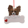 (27493) Personalized Ornament Papilon, 3.25 Inch, Dog Best Friend Bone 562