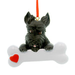 Personalized Ornament Scottie Polyresin Dog Best Friend Bone 564 (27504)